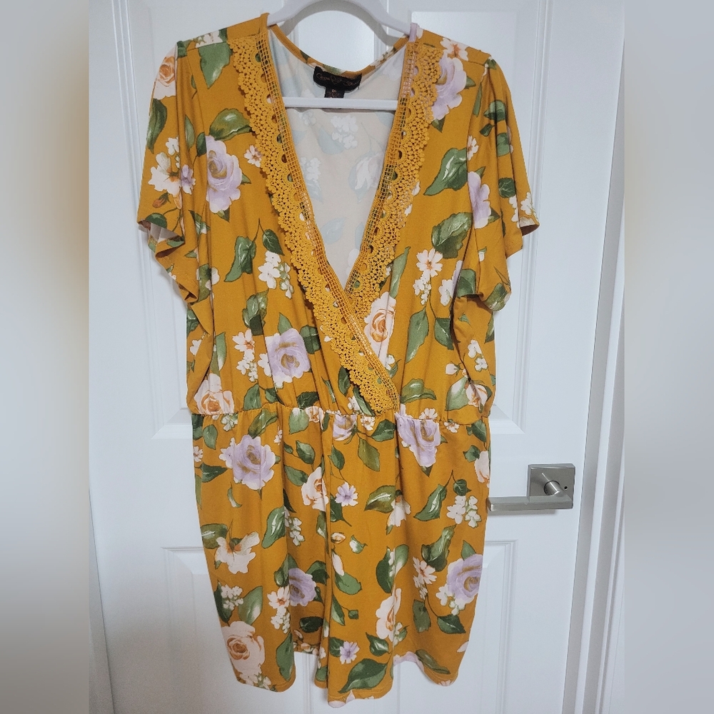 Floral Yellow Jumpsuit